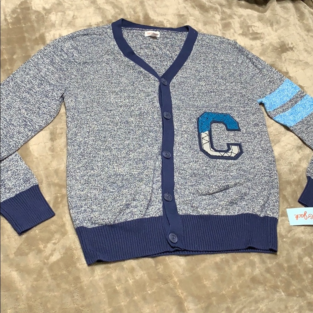 Cat and jack boys blue varsity sweater